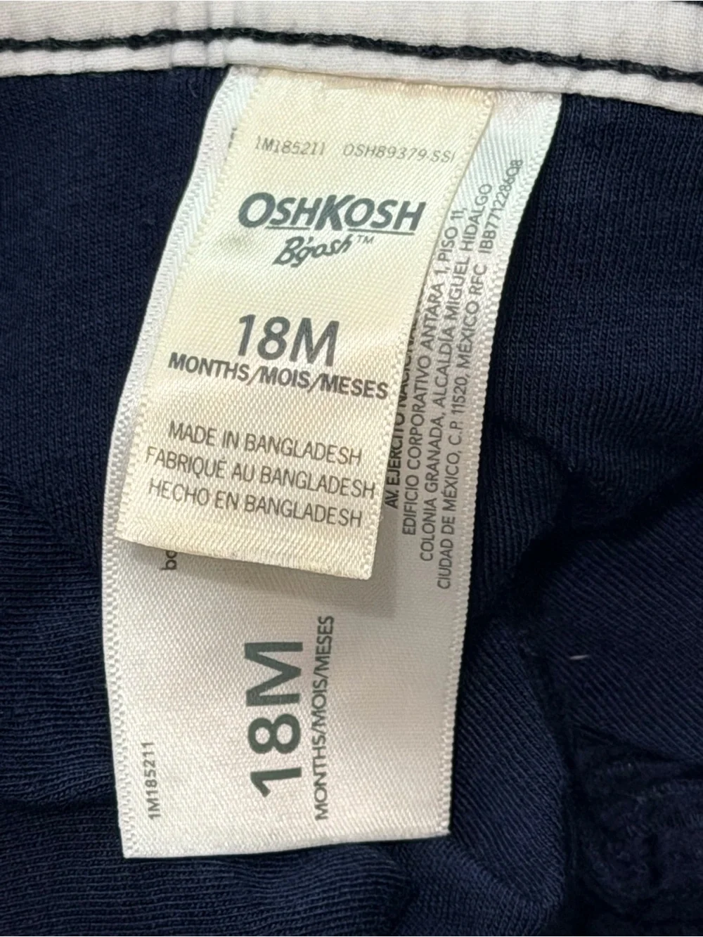 OshKosh B’gosh Baby Toddler Navy Corduroy Overalls Vestbak Cargo Pockets 18M EUC
